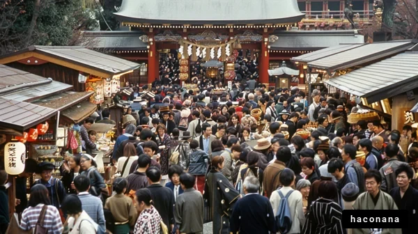 賑わう伝統的な祭りの風景