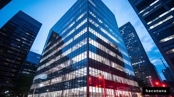 近代的なビルの夜景