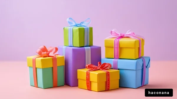 カラフルなギフトボックス