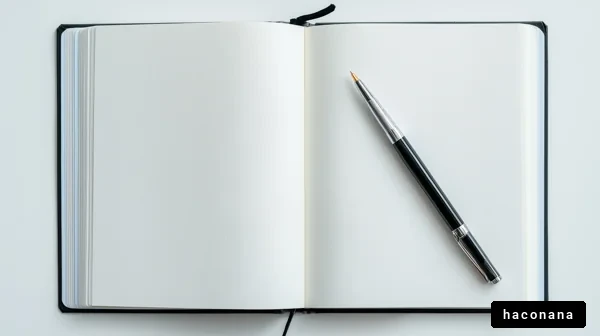 空白のノートとペン