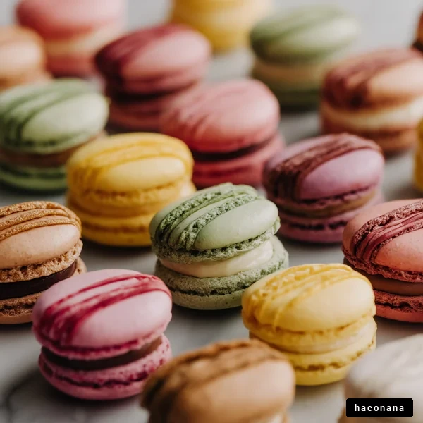 カラフルなマカロンの盛り合わせ