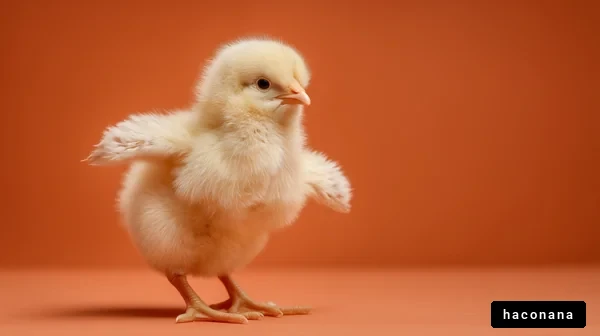 かわいいひよこが立つ