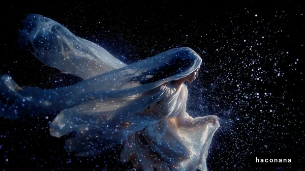 幻想的な衣装の女性