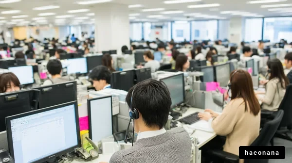 オフィスで働く人々の風景