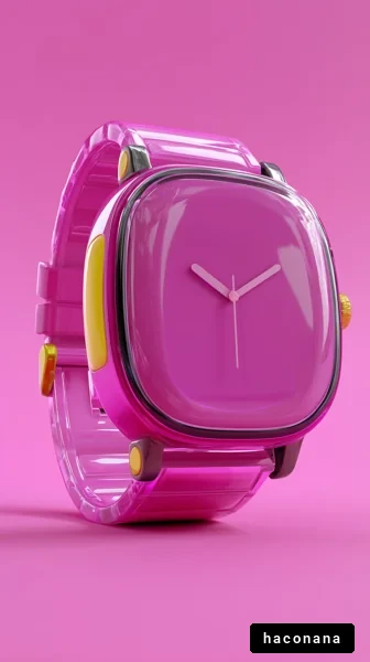 ピンクのカラフルな腕時計