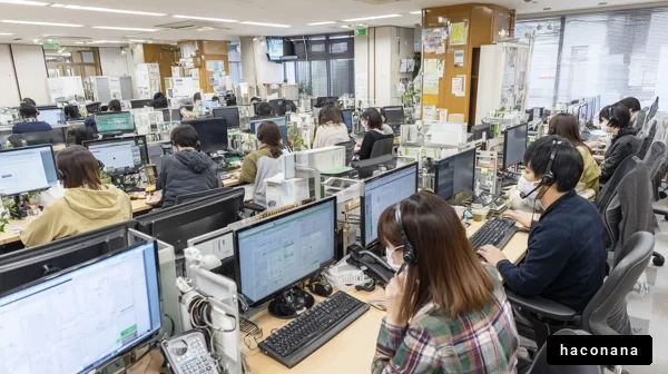 オフィスで働く人々