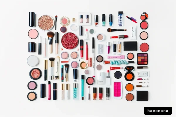 多様な化粧品と道具