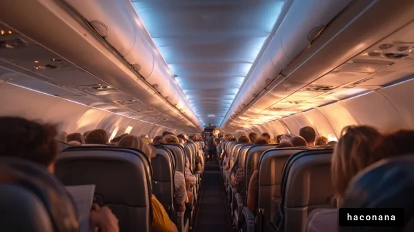 飛行機内の様子