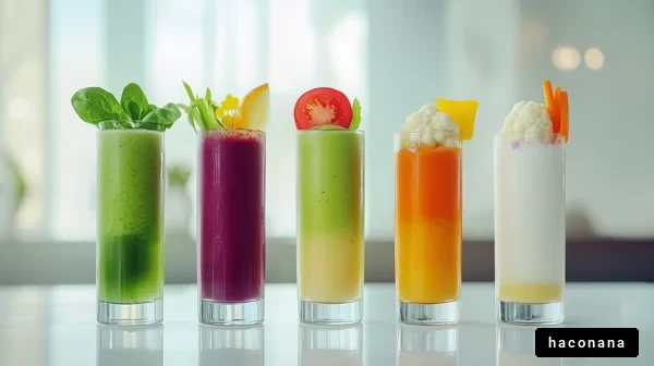 カラフルな健康ジュース
