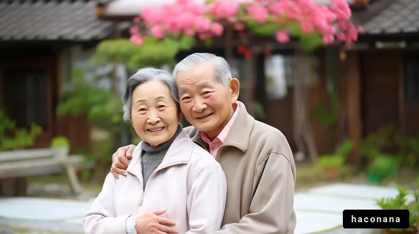 仲良しの老夫婦のシーン