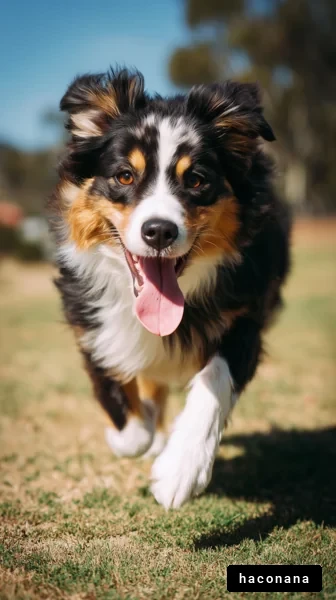 楽しそうに走る犬