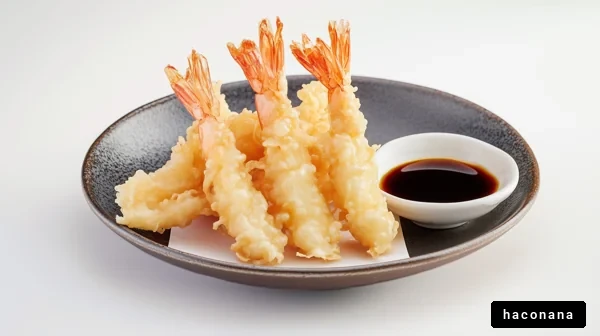 海老天ぷらとタレ