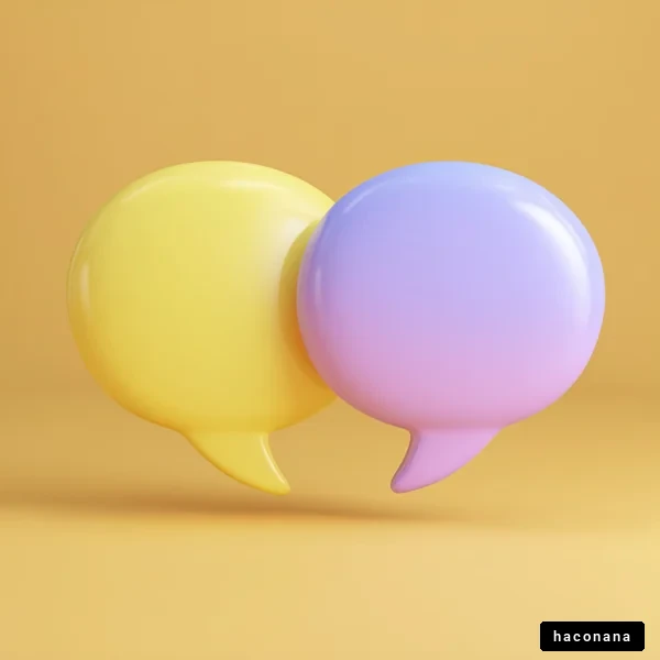 カラフルな会話の気泡