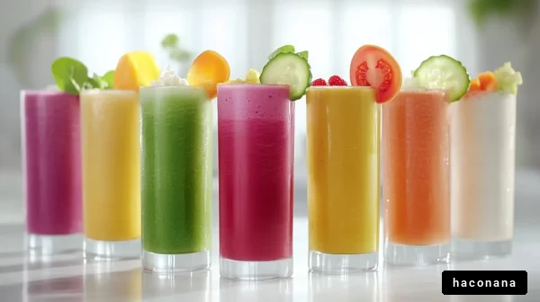 色とりどりのジュース