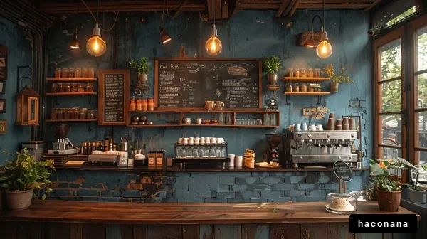 おしゃれなカフェのカウンター