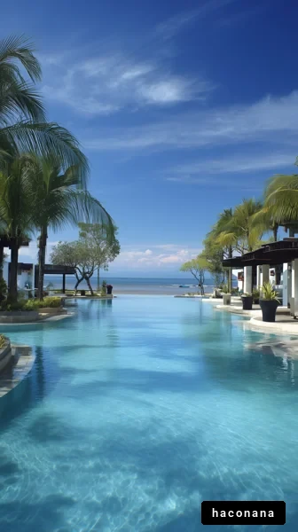 リゾートプールの美しい景色