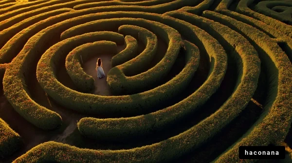 迷路の中の女性