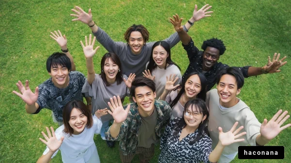 楽しそうな友達の集まり