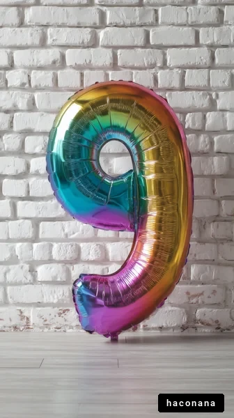 カラフルな数字風船