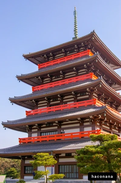 美しい五重塔の風景