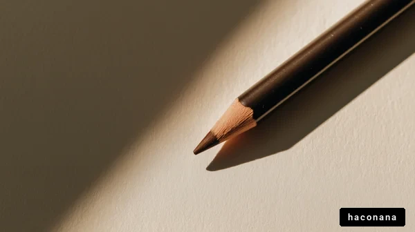 シャープな色鉛筆と影