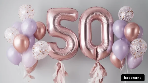 バルーンとお祝いの50