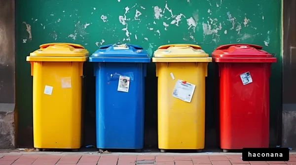 色とりどりのゴミ箱