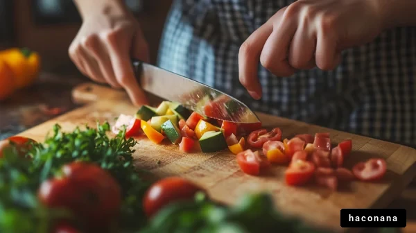 家庭での料理風景