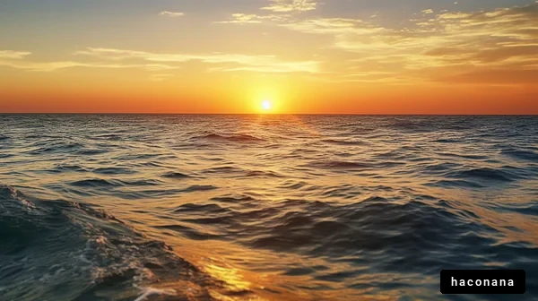 美しい夕日と海