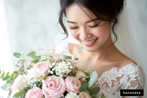 美しい花嫁の微笑み