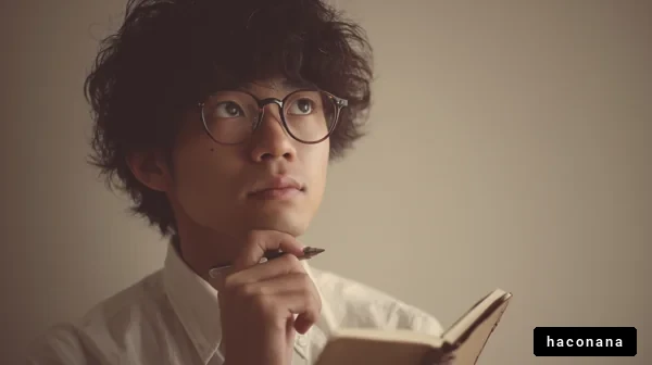 考え込む若者の姿