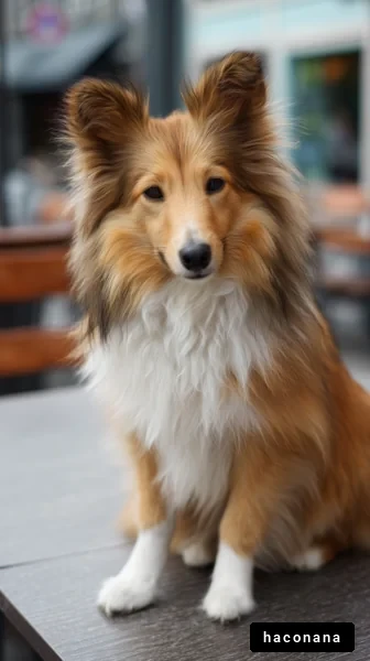 可愛い犬が座っている