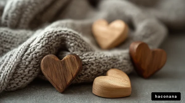 温かみのあるハートのオブジェ