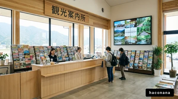 観光案内所での相談風景