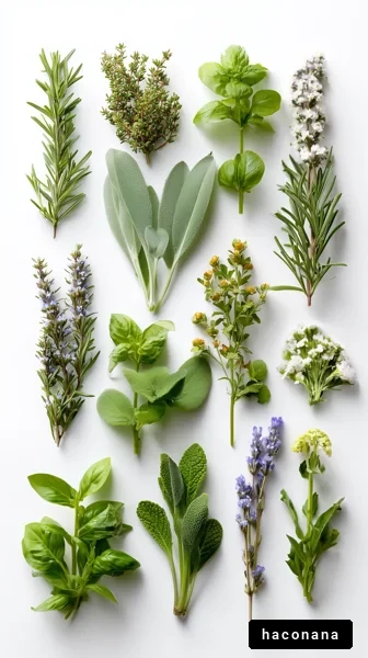 多様なハーブのコレクション