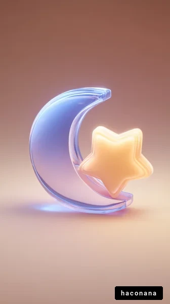 月と星の幻想的なデザイン