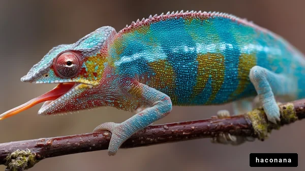 カメレオンの鮮やかな姿
