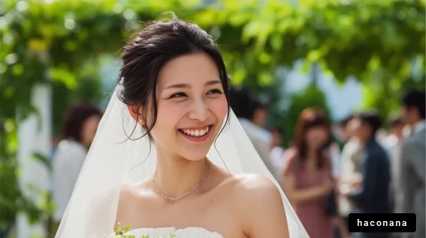 笑顔の美しい花嫁