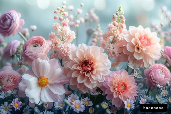 優雅な花々のアレンジ