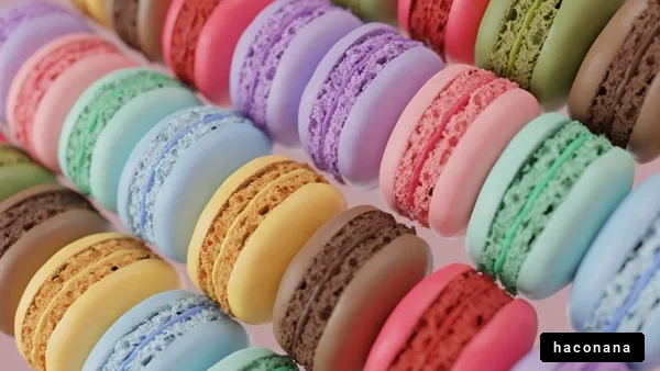 カラフルなマカロンの画像
