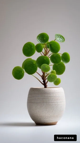 緑の観葉植物と陶器