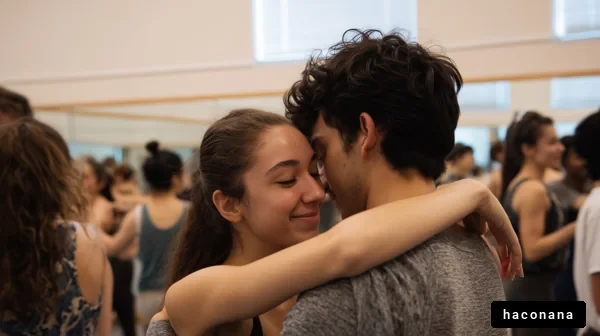 ダンス教室での親密な瞬間