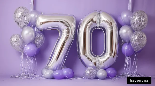 70歳のバースデーデコレーション