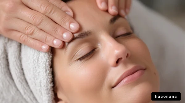 リラックスしたフェイシャルマッサージ
