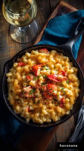 ロブスターとマカロニの料理