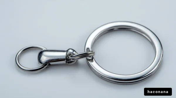 金属のキーホルダーの画像