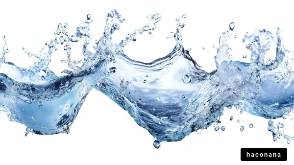 水の流れと飛沫