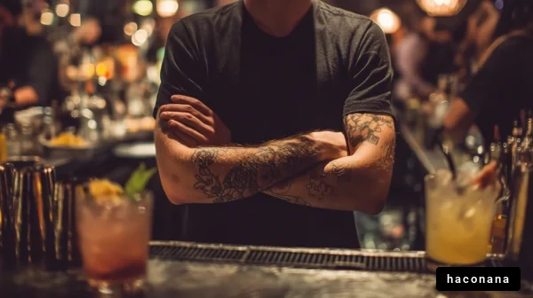 バーでのバーテンダー