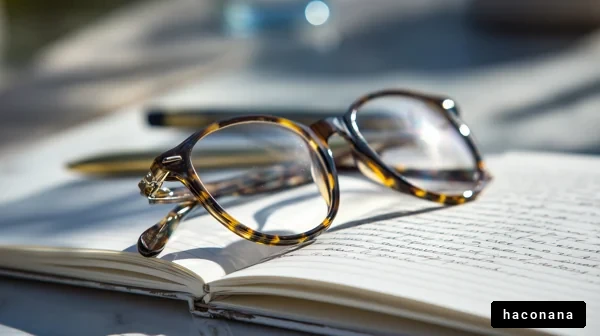 眼鏡とノートの静かなひととき