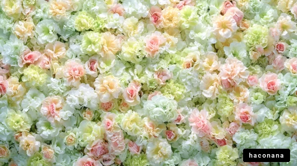 カラフルな花の壁